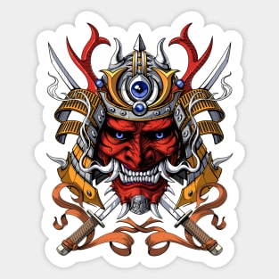 Samurai Japanese Demon Sticker